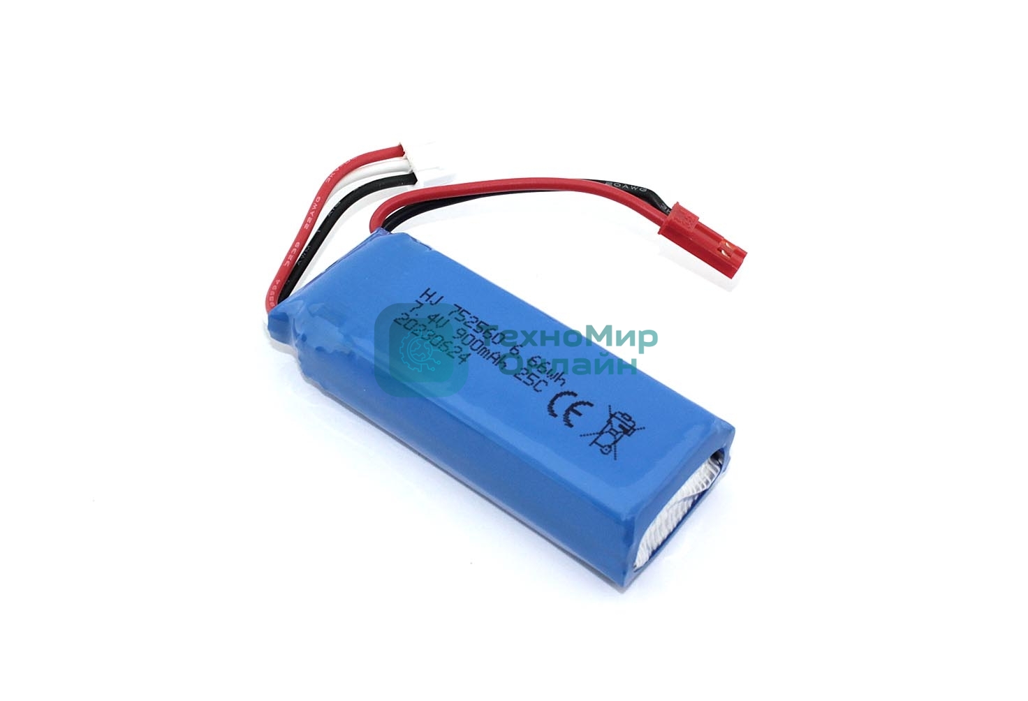Портативный аккумулятор Li-Pol 7.4v 752560 900mAh JST