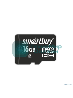 Флеш карта SDmicro Card 16Gb Smartbuy Сlass 10 (без адаптеров)