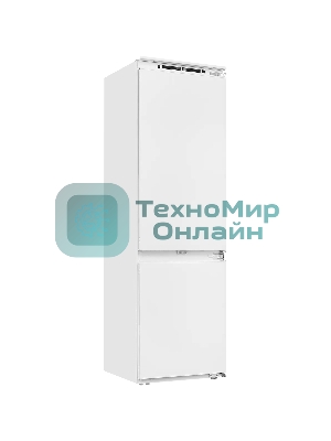 Встраиваемый холодильник Kuppersberg RBN 1760, High-Tech, объем 237 л, скользящий фасад, электронное управление, No Frost, антибактериальный пластик, звуковой сигнал при открытой дверце, перенавешиваемые двери, LED освещение, уровень шума 41 дБ, энергоэффективность А+, белый