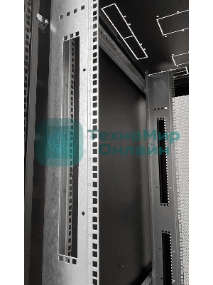 Шкаф серверный напольный 42U (800 1000) двойные перфорированные двери 2 шт., черный