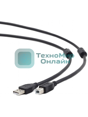 Кабель Gembird/Cablexpert USB 2.0 Pro, AM/BM, 4.5м, экран,2феррит.кольца, черный, пакет