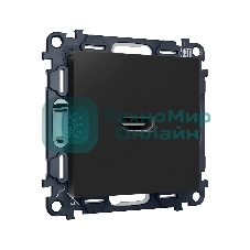 Комплект механизма розетки HDMI 2.0 ALFA Черный матовый 40V/500mA 2.0GHz 5-18Gbit/s QUANT (AP8140, VM222) MA814010