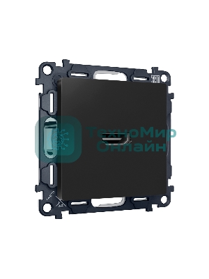 Комплект механизма розетки HDMI 2.0 ALFA Черный матовый 40V/500mA 2.0GHz 5-18Gbit/s QUANT (AP8140, VM222) MA814010