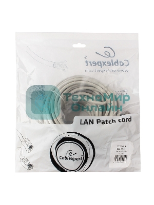 Патч-корд FTP Cablexpert cat.6, 20м, литой, многожильный, серый