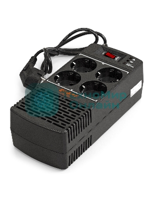 Стабилизатор ExeGate Power AD5000-600 (600VA/300W, диапазон 150...280В, 4 евророзетки)