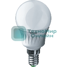 Лампа светодиодная Navigator NLL-P-G45-5-230-2.7K-E14 5Вт шар 2700К теплый белый E14 330лм 220-240В