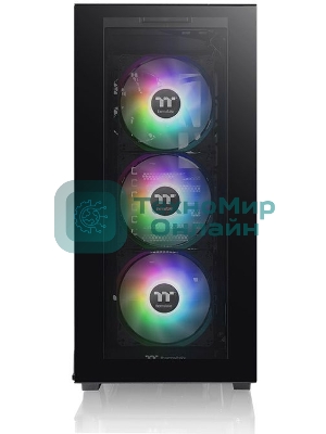 Компьютерный корпус Thermaltake Divider 300 TG ARGb черный без БП ATX 2x120мм 2xUSB 3.0 audio front door bott PSU