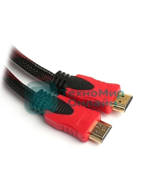 Кабель соединительный аудио-видео HDMI (m)/HDMI (m) 3м. феррит.кольца позолоченные контакты черный (NO NAME)