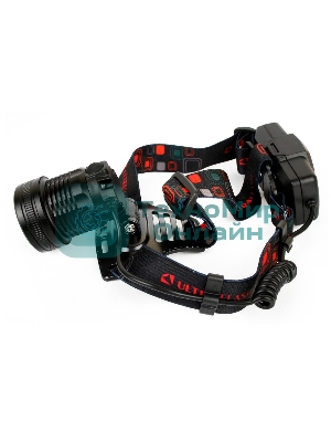 Фонарь налобный Ultraflash E1333 черный 4Вт лам.:светодиодный встроенный аккумулятор (13905)