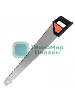 Ножовка по дереву Sparta 450 мм, 5-6 TPI, каленый зуб, пластиковая рукоятка