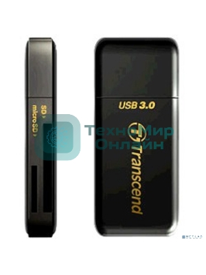 Кард-ридер Transcend RDF5/черный/microSD/microSDHC/microSDXC/SD/USB 3.0/пластик
