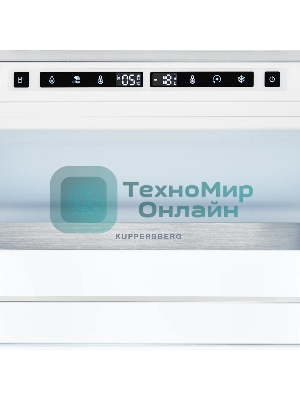 Встраиваемый холодильник Kuppersberg RBN 1760, High-Tech, объем 237 л, скользящий фасад, электронное управление, No Frost, антибактериальный пластик, звуковой сигнал при открытой дверце, перенавешиваемые двери, LED освещение, уровень шума 41 дБ, энергоэффективность А+, белый