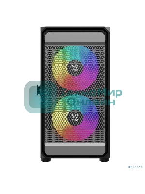 Компьютерный корпус XASTRA A303M 3ARGb Black mATX/Mesh/ tempered glass / 2x140мм + 1x120мм ARGb PWM fans/ Door/ A303M-2FC14A-1FC12A-D