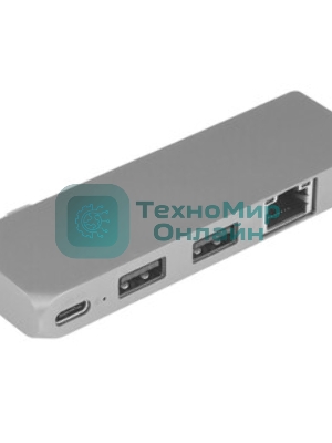 Док-станция Satechi ST-UCPHMIM, USB Type-C, USB 3.0/USB Type-C/RJ-45/Mini jack, USB
