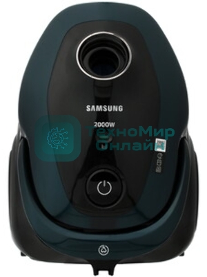 Пылесос Samsung VC20M2540JN/EV черный/зеленый, 460/2000 Вт, уборка сухая, пылесборник мешок 2.5 л