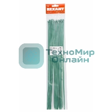 Хомут-стяжкa нeйлонoвая Rexant 400x4,8 мм, зеленая, упаковка 25 шт.