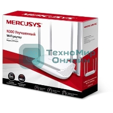 Беспроводный маршрутизатор Mercusys MW325R, 300 Мбит/с,4 порта 100 Мбит/с, 4 фиксированных антенны