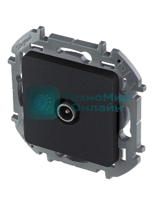 Розетка телевизионная TV оконечная 10 дБ 5-862 мГц антрацит