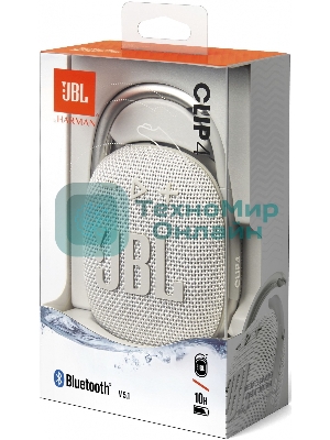 Портативная акустическая система JBL CLIP 4, белый