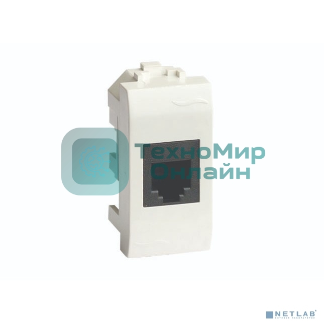 Компьютерная розетка Dkc 76457B RJ45 кат.5e экран., 8P8C, Brava, белая, 1мод (кратно 10 шт)