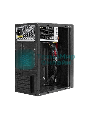 Компьютерный корпус Minitower ExeGate BAA-403-UNS350 (mATX, БП UNS350 с вент. 12см, 2*USB, HD Audio, черный)