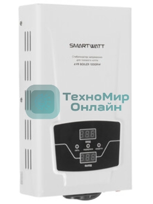 Стабилизатор напряжения для газового котла SMARTWATT AVR BOILER 1000RW (140W - 260W, 1000VA, 1 кВт, 50 Гц, розеток - 1,