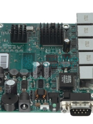 Плата маршрутизатора RB450Gx4 без корпуса RouterBOARD 450Gx4 with four core 716MHz Atheros CPU, 1 Gb RAM, 5 Gigabit LAN ports, PoE OUT on port #5, RouterOS L5