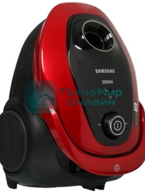 Пылесос Samsung VC20M257AWR красный, 460/2000 Вт, уборка сухая, пылесборник мешок 2.5 л