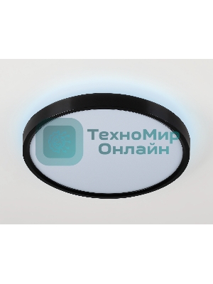 Потолочный светодиодный светильник Ambrella light FZ3050 BK черный IP44 24W+10W 6400+6400К D300*40 (Без ПДУ)