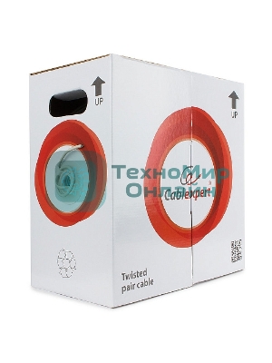 Кабель FTP Cablexpert FPC-5004E-SO кат.5e медь однож. экран, 305м pullbox, серый