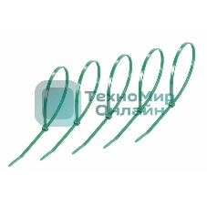 Хомут-стяжкa нeйлонoвая Rexant 300x4,8 мм, зеленая, упаковка 25 шт.