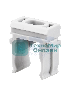 Крепеж-клипса для труб Rexant, Ø16 мм, серый, 100 шт./уп.