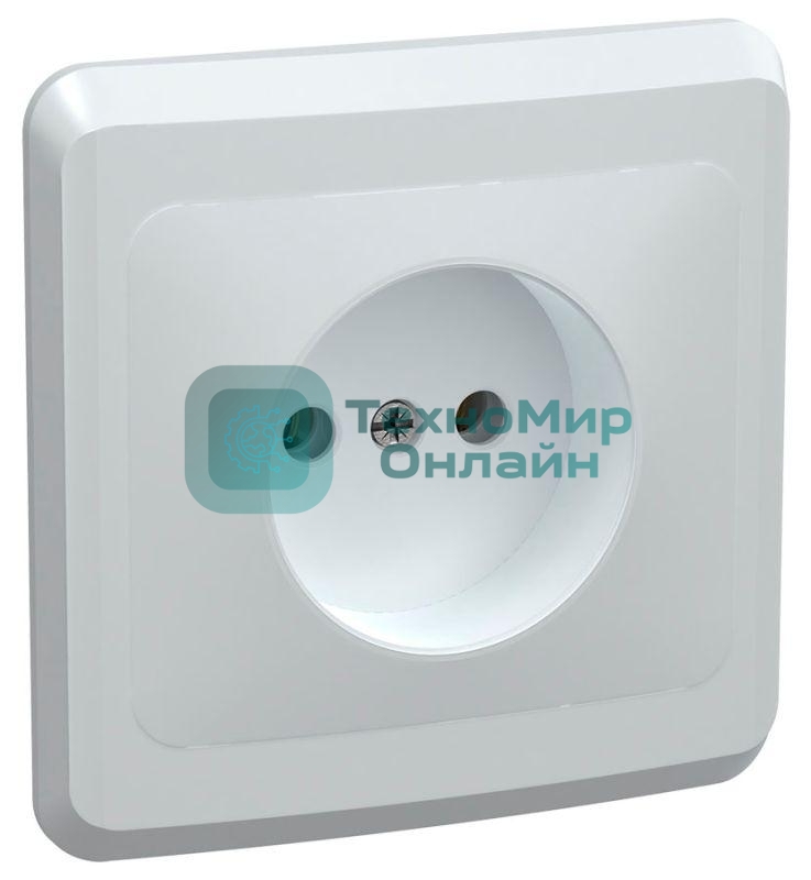Розетка 1-м СП Вега РС10-2-ВБ без заземл. контакта и защ. штор 10А бел. IEK ERV10-K01-10-DM