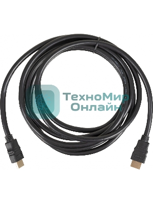Кабель соединительный аудио-видео HDMI (m)/HDMI (m) 3м. феррит.кольца позолоченные контакты черный (NO NAME)