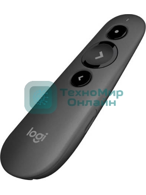 Презентер Logitech R500s Graphite черный, Bluetooth + 2.4 GHz, USB-ресивер, 3 программируемых кнопки, лазерная указка