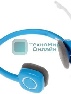Гарнитура Logitech H150 голубой, проводная, 3.5 мм