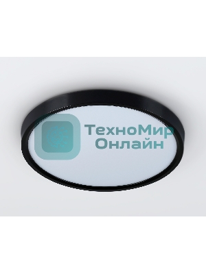 Потолочный светодиодный светильник Ambrella light FZ3050 BK черный IP44 24W+10W 6400+6400К D300*40 (Без ПДУ)