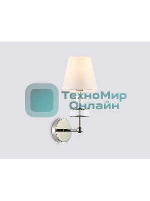 Настенный светильник Ambrella light LH71005 BN/WH никель/белый E14 max 40W 210*150*355