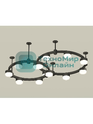 Светильник Ambrella light XR92221006/13 SBK/FR/CL черный песок/белый матовый/прозрачный GX53