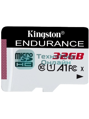 Флеш карта microSD 32Gb Kingston microSDНC Class 10 A1 UHS-I Endurance 95R/30W Card Only