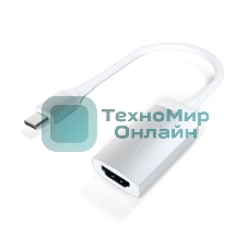 Адаптер Satechi Type-C to HDMI 4K 60HZ. Поддержка 4K/60Hz. Материал корпуса алюминий. Цвет серебряный.