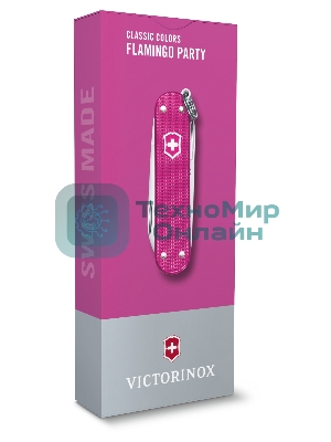 Нож перочинный Victorinox Classic Flamingo Party (0.6221.251G) 58мм 7 функций карт.коробка