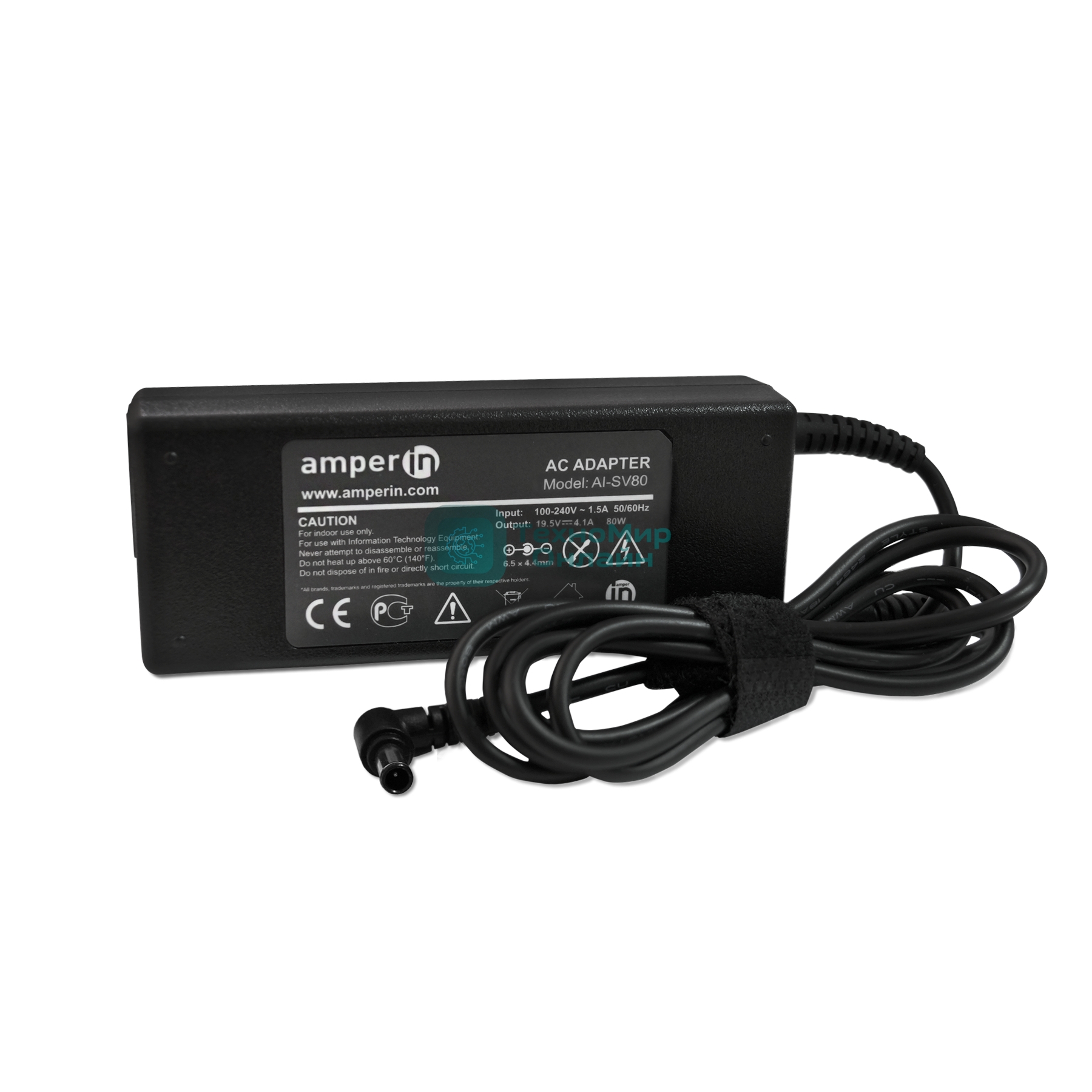 Блок питания (сетевой адаптер) Amperin AI-SV80 для ноутбуков Sony Vaio 19.5V 4,1A 6.5pin