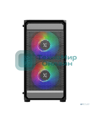 Компьютерный корпус XASTRA A303M 3FRGb Black mATX/Mesh/ tempered glass/2x140мм + 1x120мм FRGb fans/ A303M-2FC14F-1FC12F