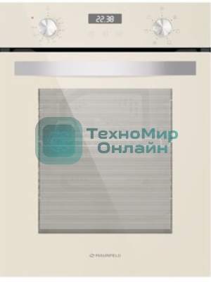 Шкаф духовой электрический Maunfeld EOEM516BG, 45 см, 51 л, бежевый, встраиваемый