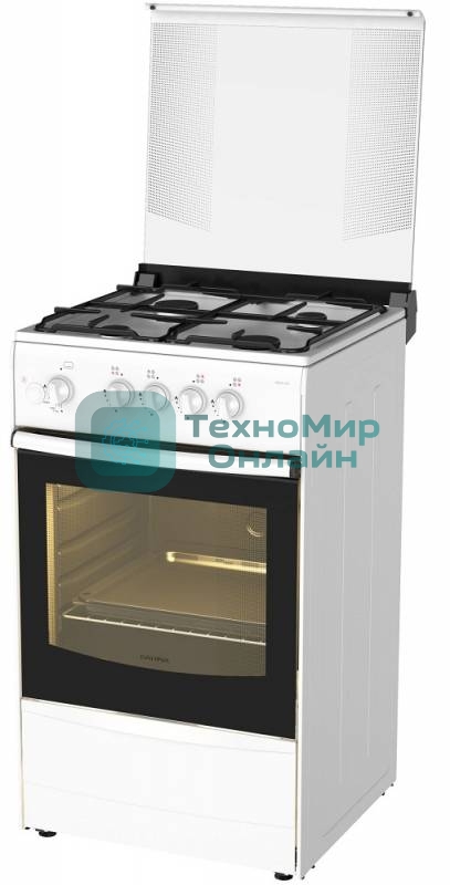 Плита газовая Darina 1B GM 441 105 W белый, конфорок 4 шт, духовка 50 л, 50 см x 85 см x 51 см