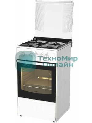 Плита газовая Darina 1B GM 441 105 W белый, конфорок 4 шт, духовка 50 л, 50 см x 85 см x 51 см