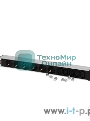 Блок распределения питания ЦМО R-10-6S-5C13-I-440-Z гор.размещ. 5xC13 6xSchuko базовые 10A без вилки