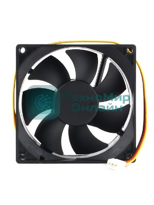 Вентилятор для корпуса Gembird черный, 92 мм, 2500 об/мин, 29.8 дБ, 3 pin