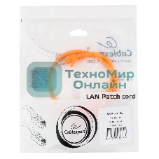 Патч-корд UTP Cablexpert PP12-0.5M/O cat.5e, 0.5м, литой, многожильный, оранжевый